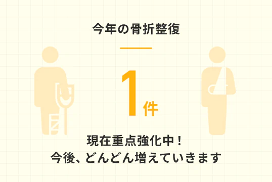 今年の骨折整復1件